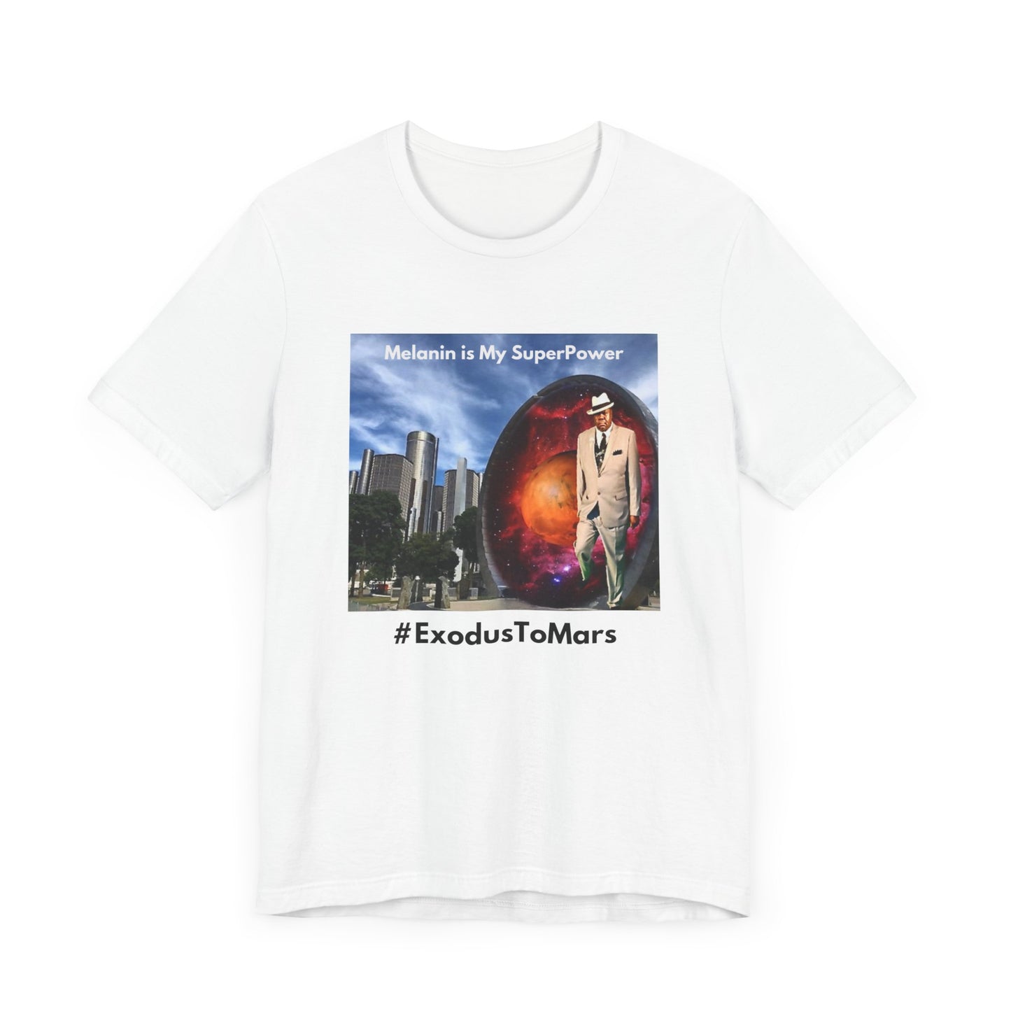King of Mars through Stargate Detroit-Unisex Jersey Short Sleeve Tee