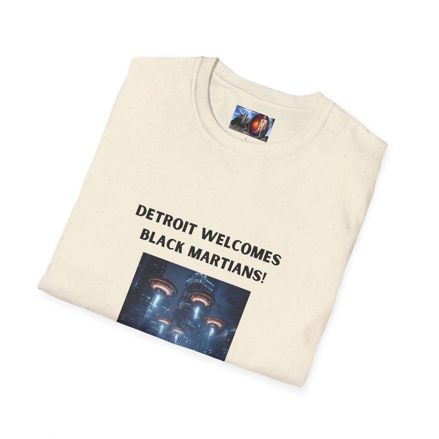 Detroit Welcomes Black Martians Unisex Softstyle T-Shirt