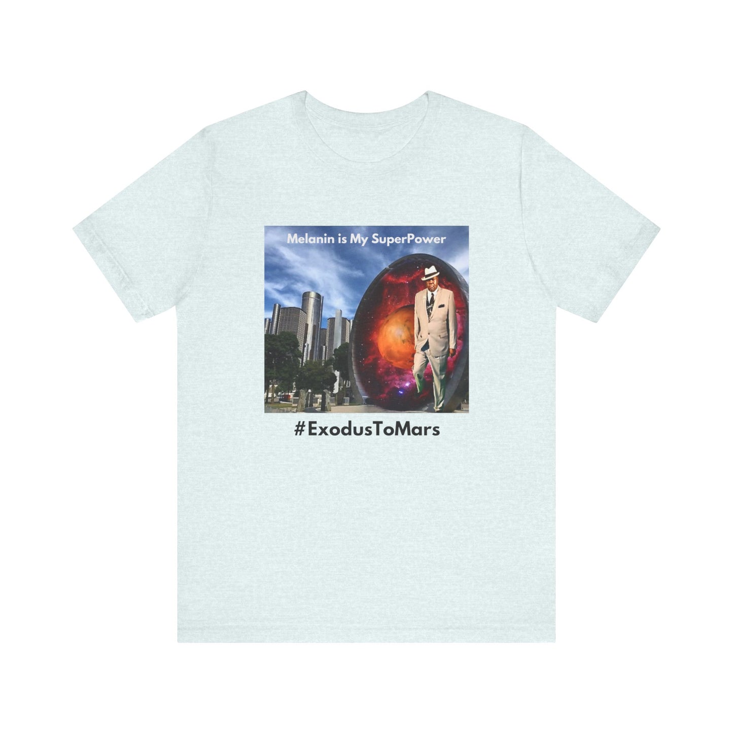 King of Mars through Stargate Detroit-Unisex Jersey Short Sleeve Tee