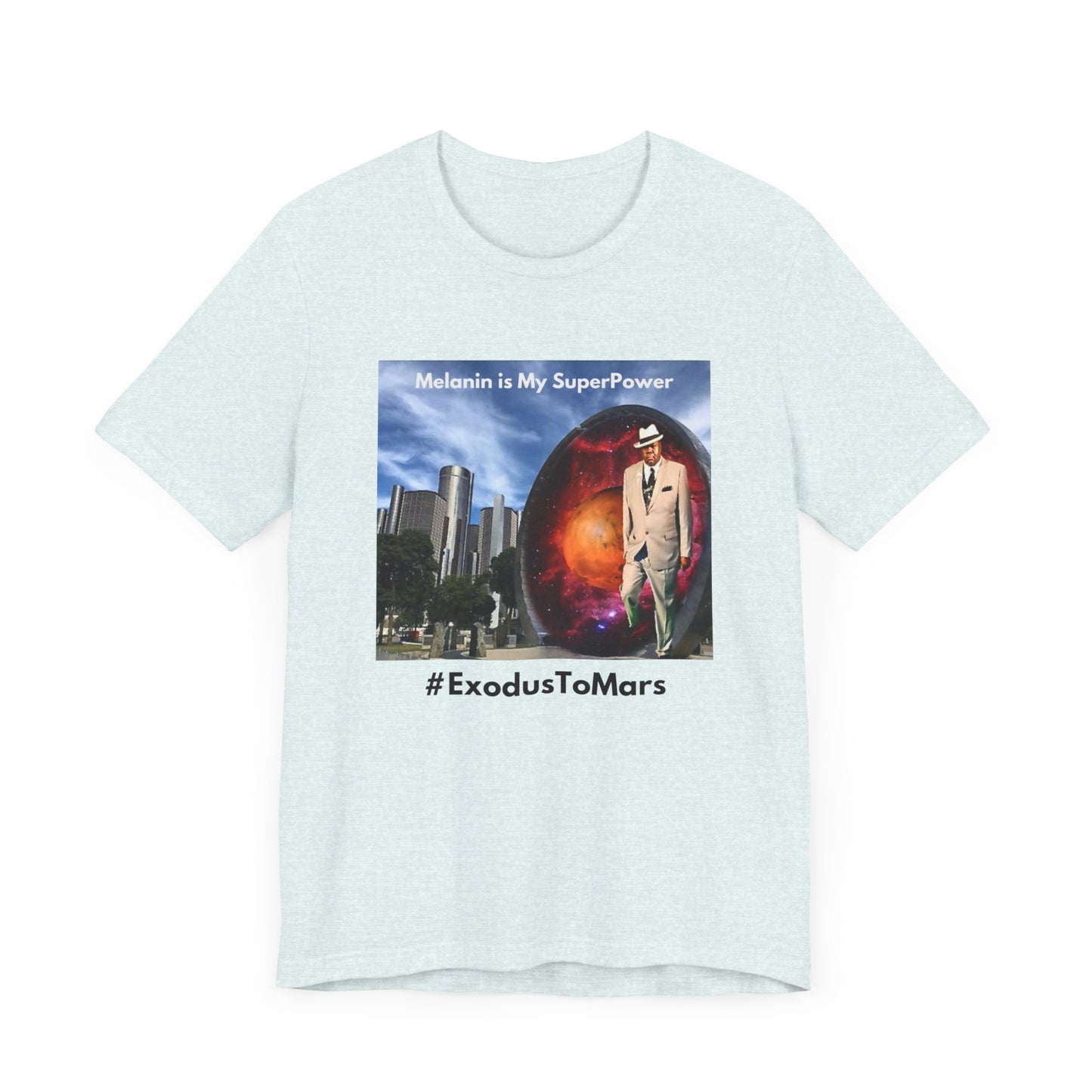 King of Mars through Stargate Detroit-Unisex Jersey Short Sleeve Tee