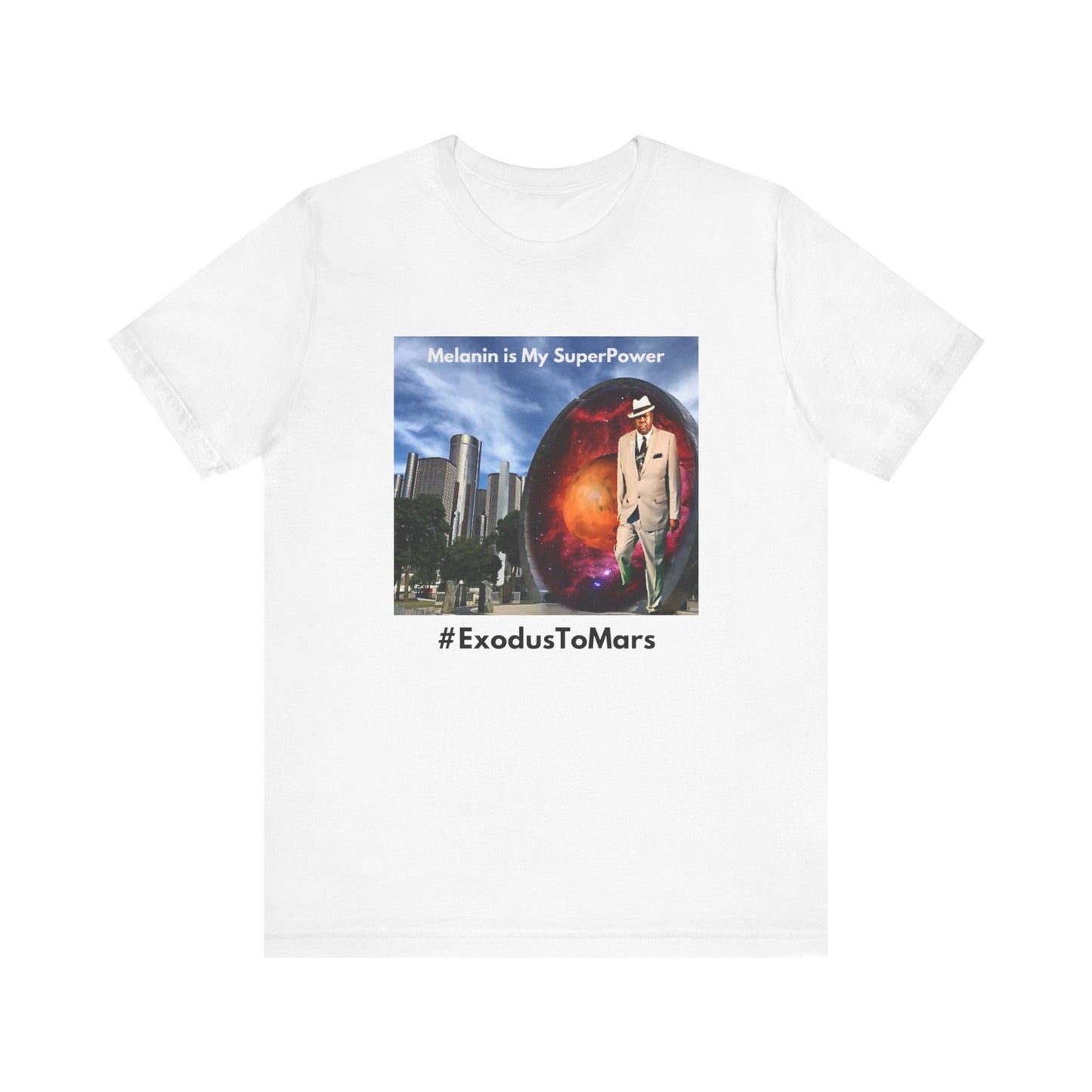 King of Mars through Stargate Detroit-Unisex Jersey Short Sleeve Tee