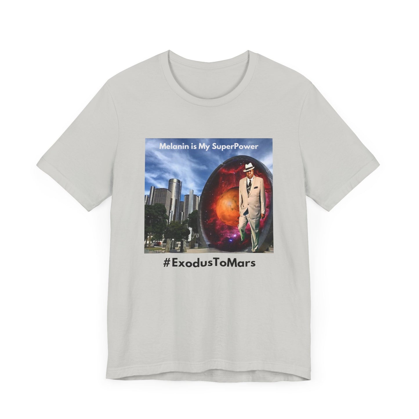 King of Mars through Stargate Detroit-Unisex Jersey Short Sleeve Tee