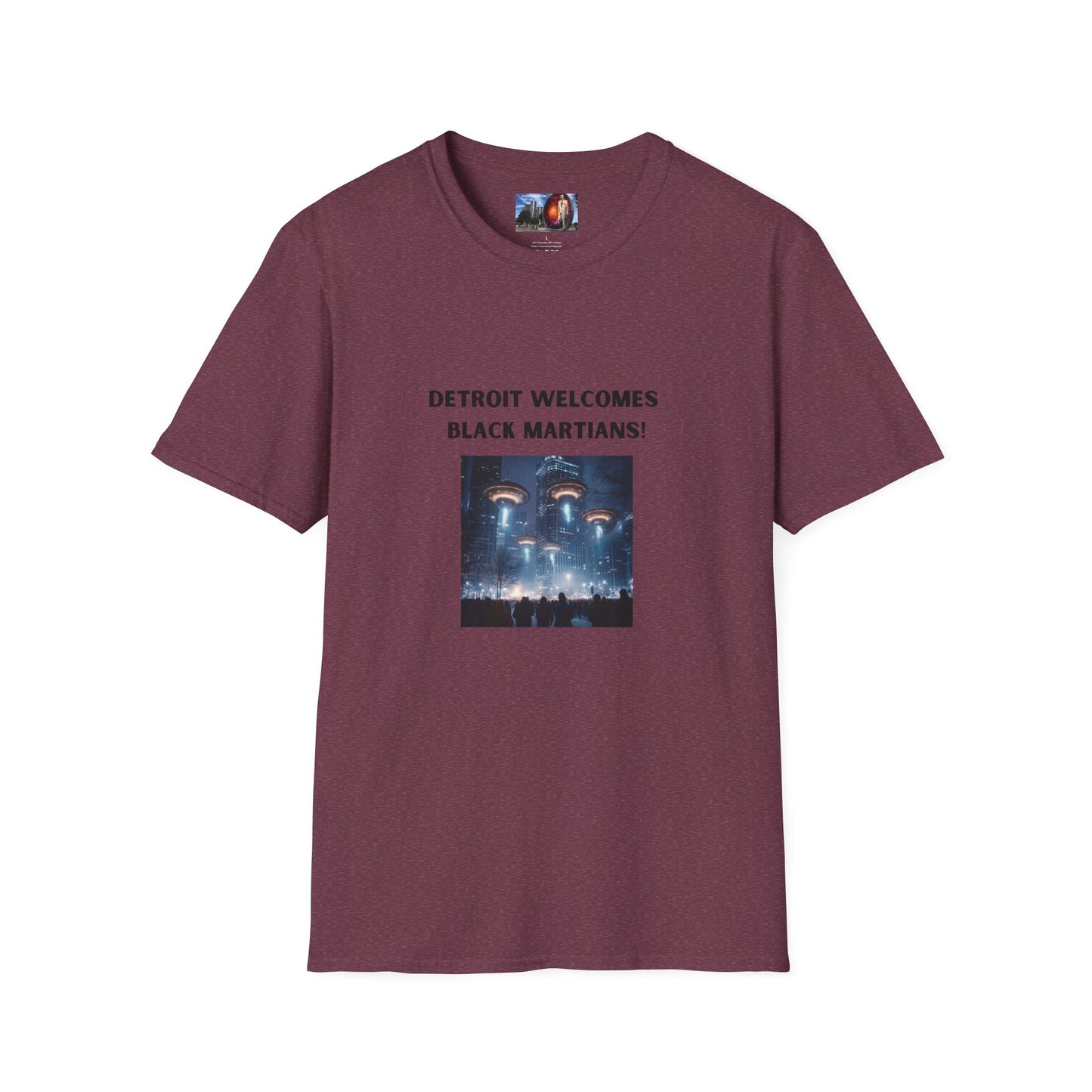Detroit Welcomes Black Martians Unisex Softstyle T-Shirt
