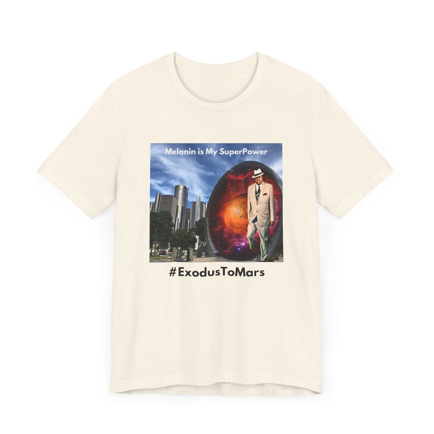 King of Mars through Stargate Detroit-Unisex Jersey Short Sleeve Tee