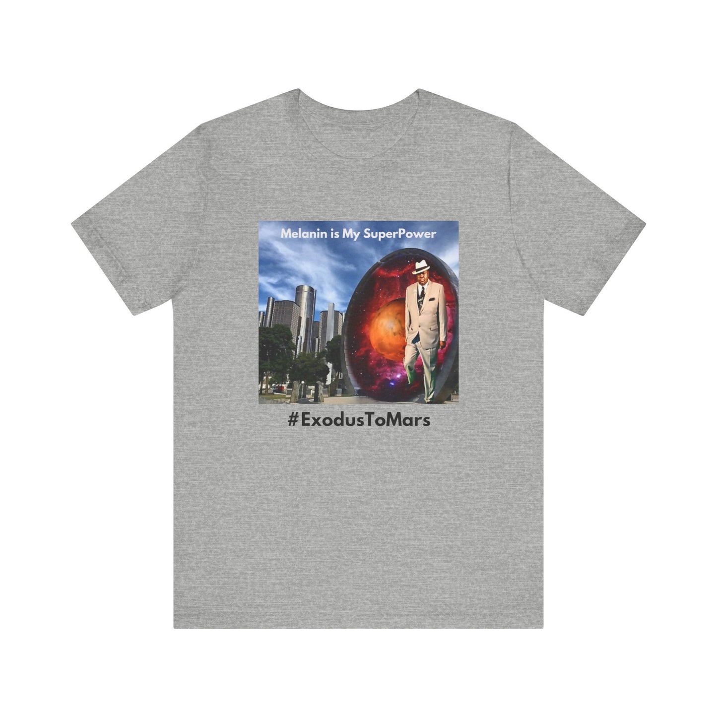 King of Mars through Stargate Detroit-Unisex Jersey Short Sleeve Tee