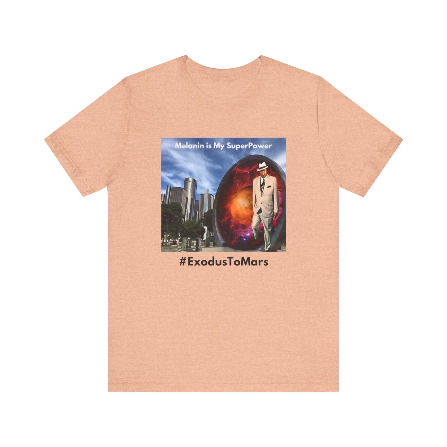 King of Mars through Stargate Detroit-Unisex Jersey Short Sleeve Tee