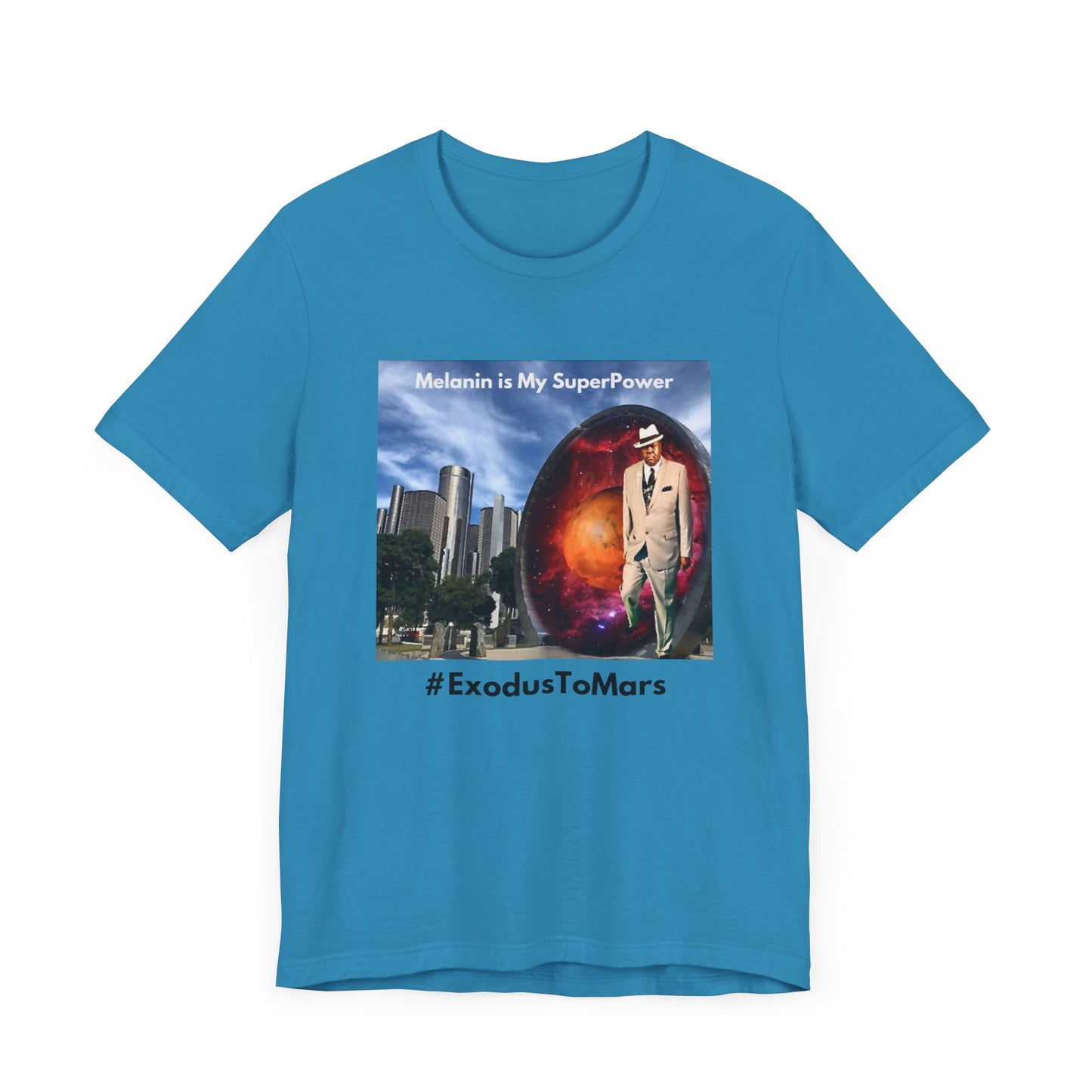 King of Mars through Stargate Detroit-Unisex Jersey Short Sleeve Tee