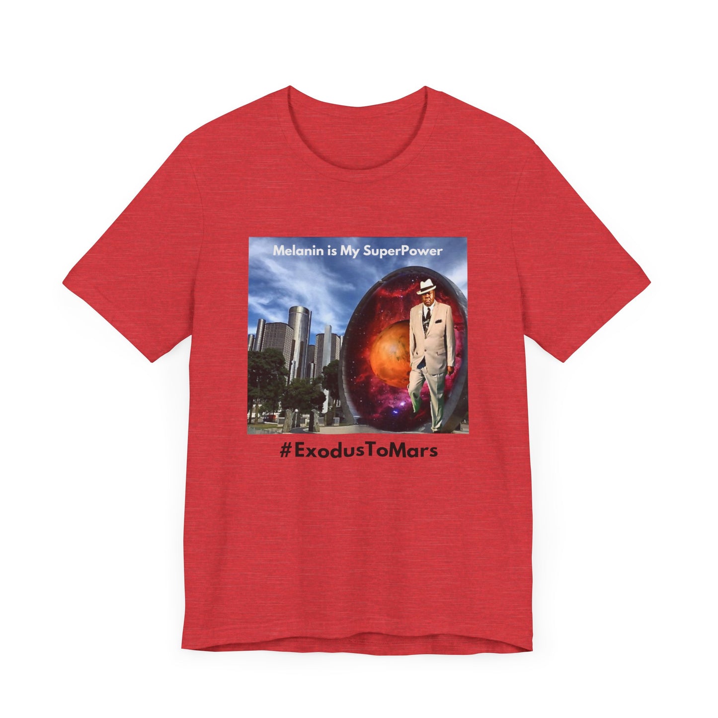King of Mars through Stargate Detroit-Unisex Jersey Short Sleeve Tee