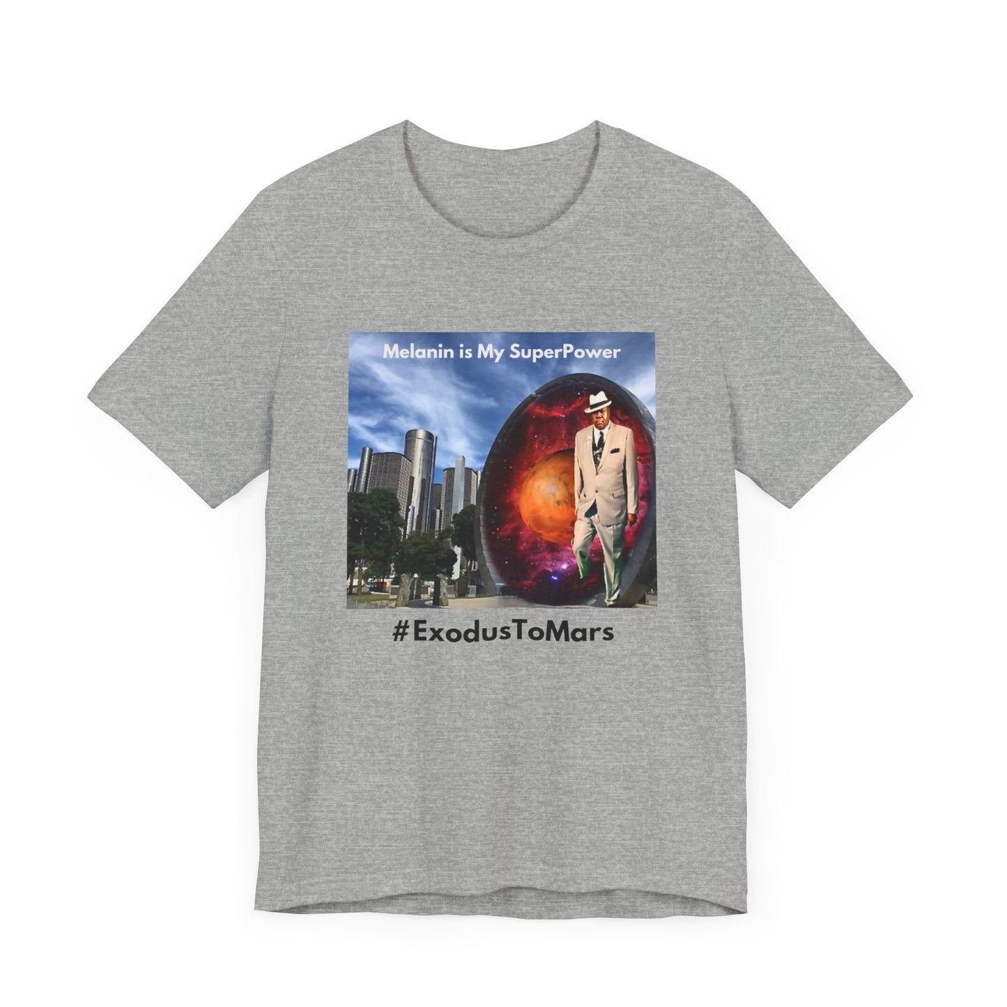 King of Mars through Stargate Detroit-Unisex Jersey Short Sleeve Tee