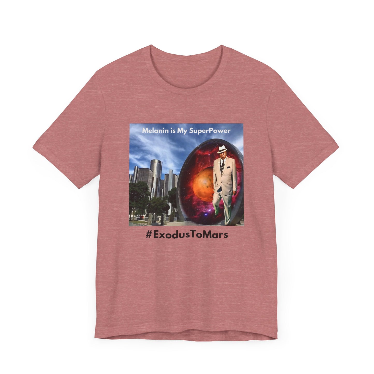 King of Mars through Stargate Detroit-Unisex Jersey Short Sleeve Tee