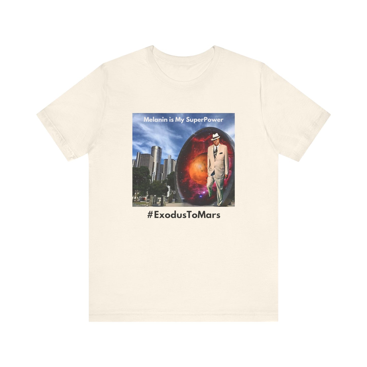 King of Mars through Stargate Detroit-Unisex Jersey Short Sleeve Tee