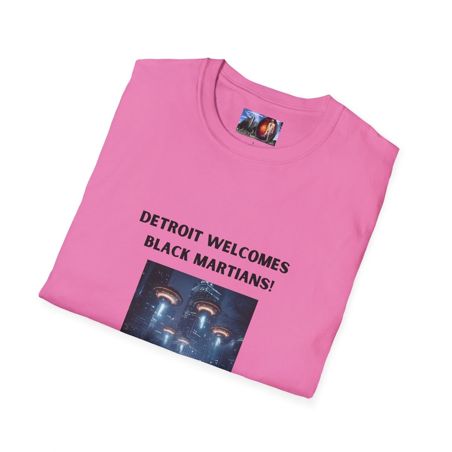 Detroit Welcomes Black Martians Unisex Softstyle T-Shirt