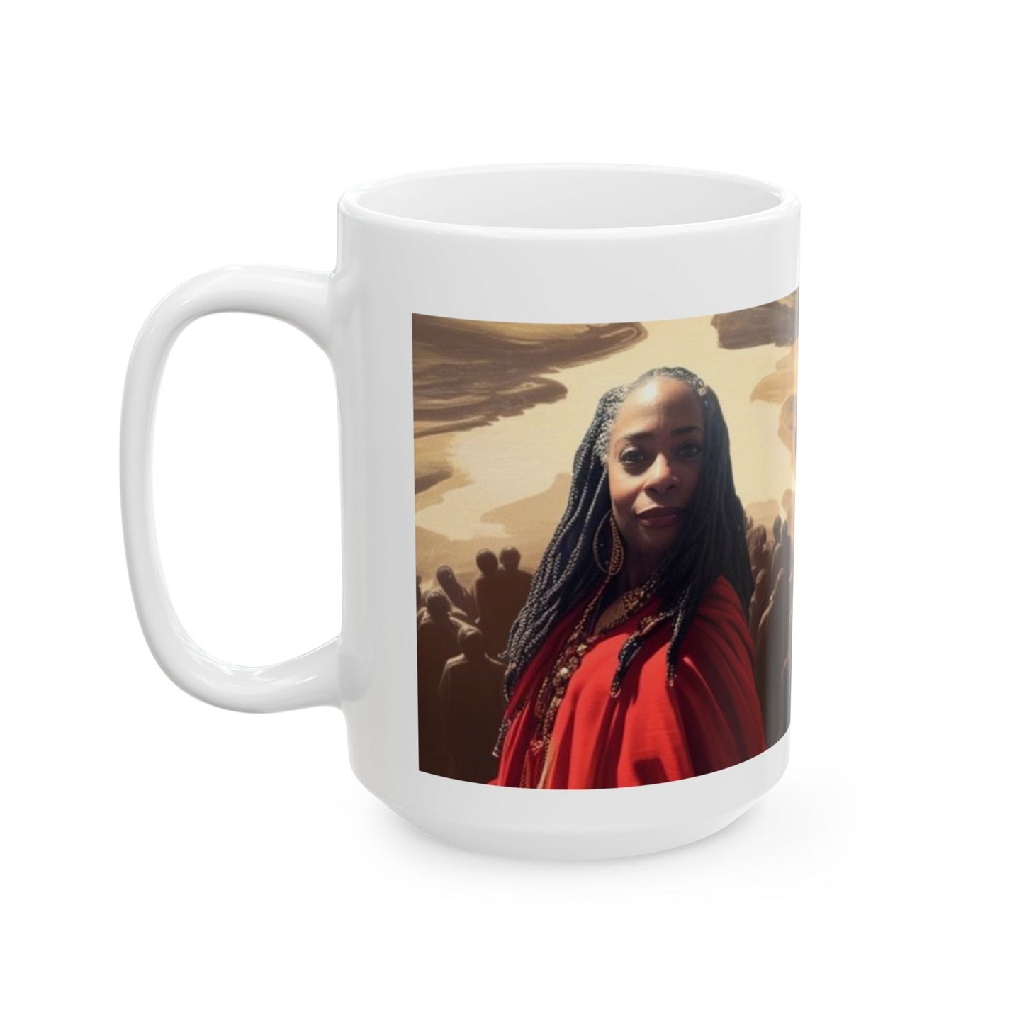 Grandma Moses Ceramic Protest Mug - Exodus to Mars - Perfect for Gift Giving