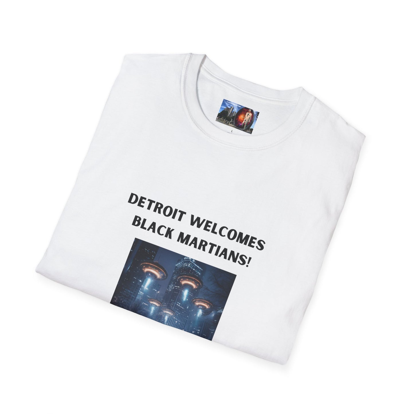 Detroit Welcomes Black Martians Unisex Softstyle T-Shirt