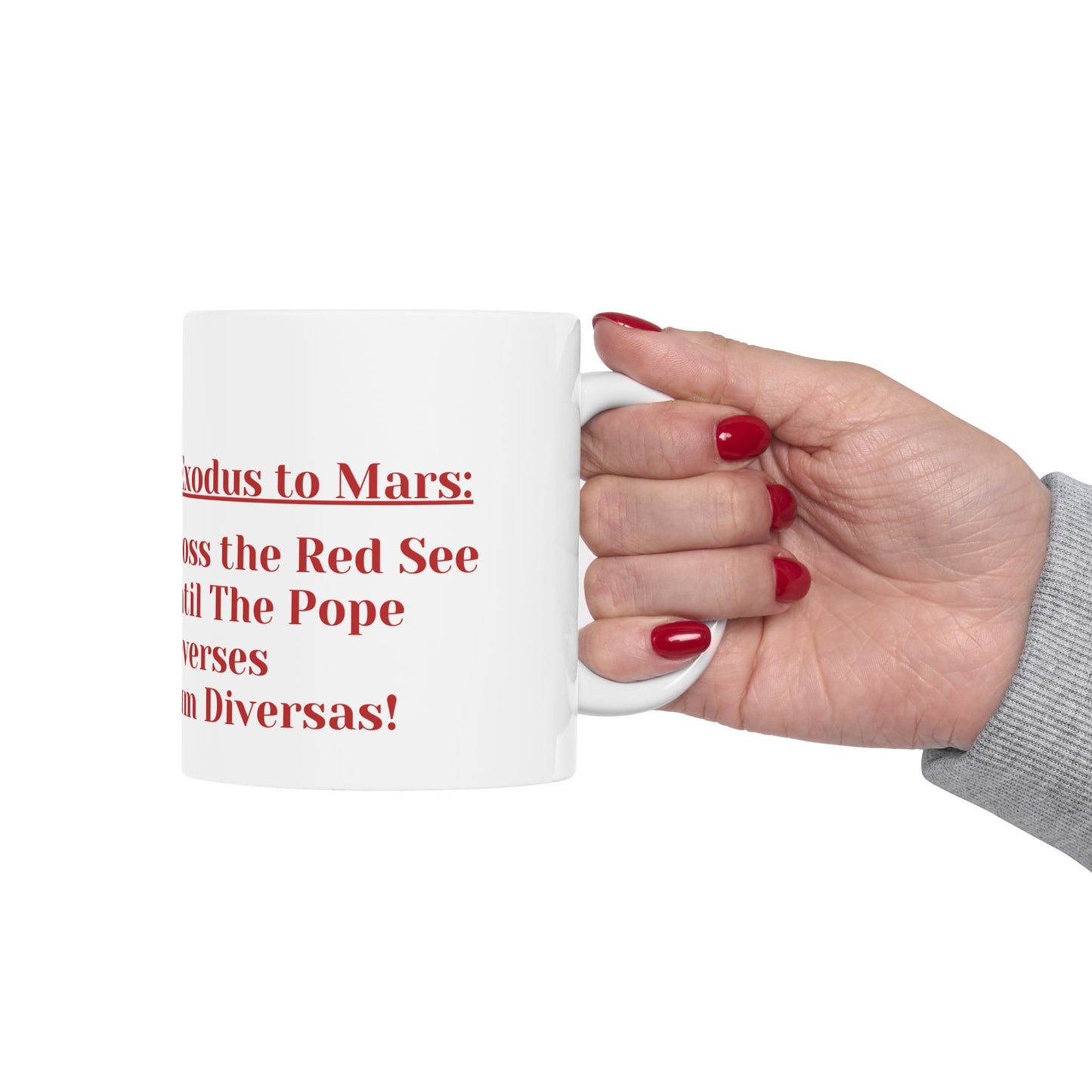 Grandma Moses Ceramic Protest Mug - Exodus to Mars - Perfect for Gift Giving