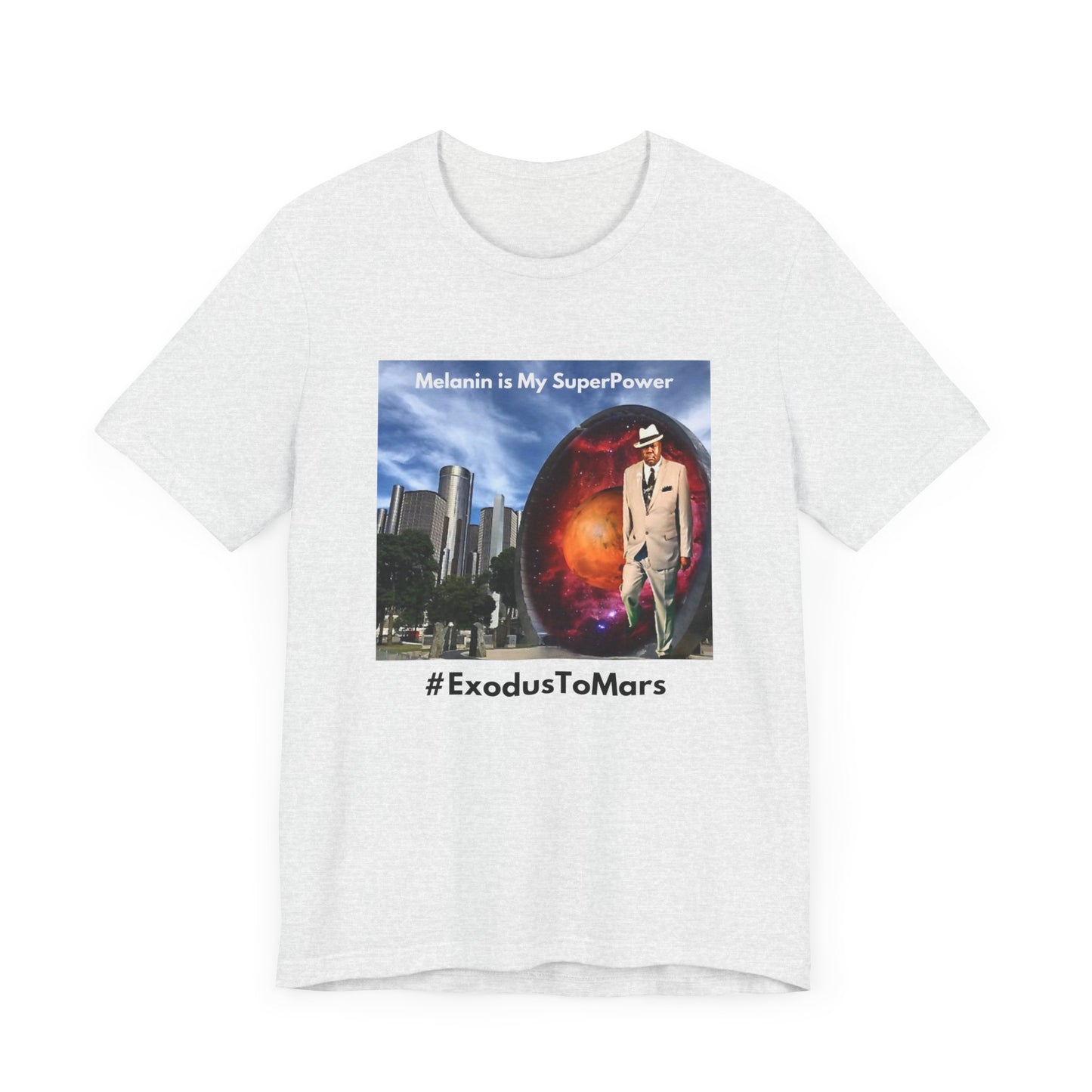 King of Mars through Stargate Detroit-Unisex Jersey Short Sleeve Tee
