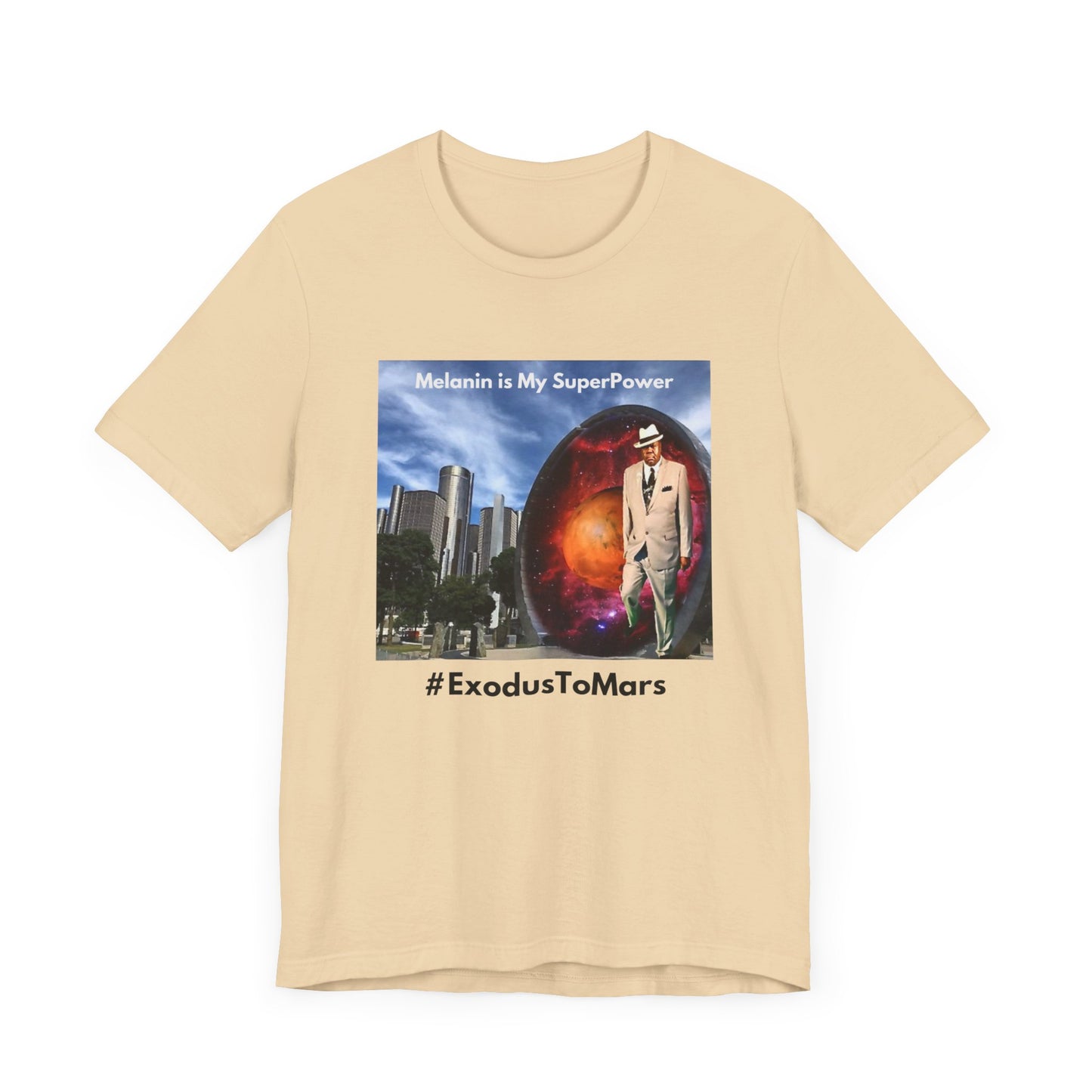 King of Mars through Stargate Detroit-Unisex Jersey Short Sleeve Tee