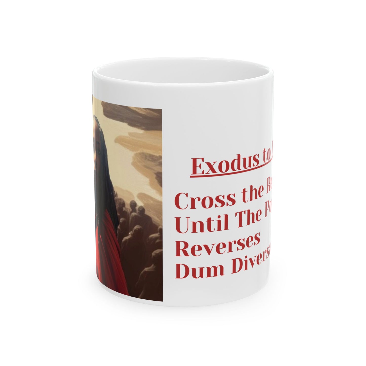 Grandma Moses Ceramic Protest Mug - Exodus to Mars - Perfect for Gift Giving
