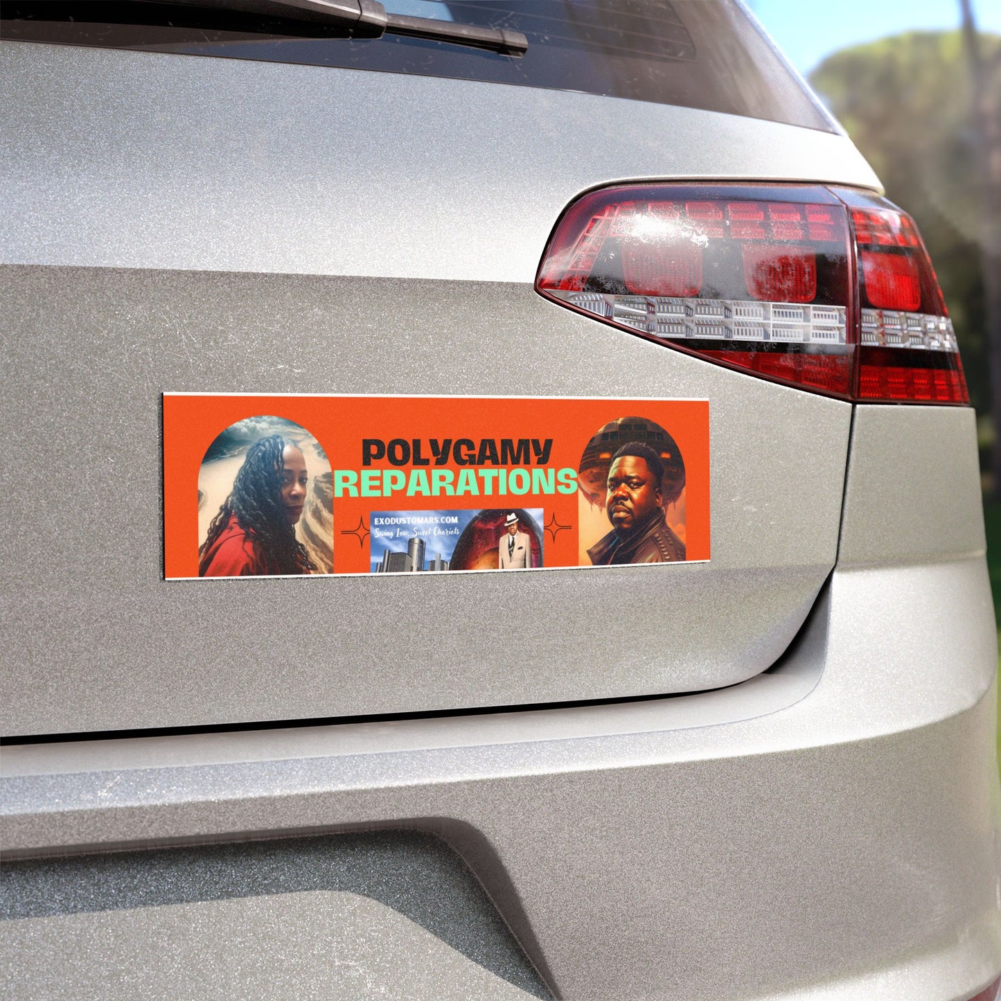 Polygamy Reparations Protest Car Magnet