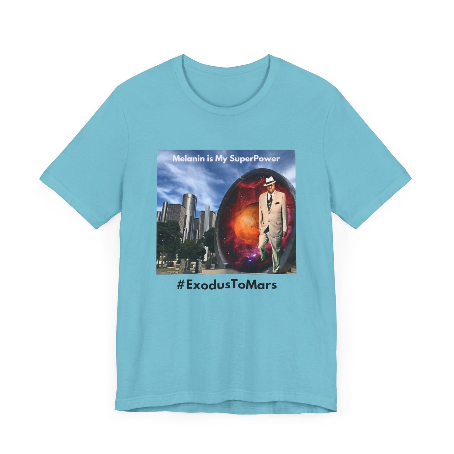 King of Mars through Stargate Detroit-Unisex Jersey Short Sleeve Tee