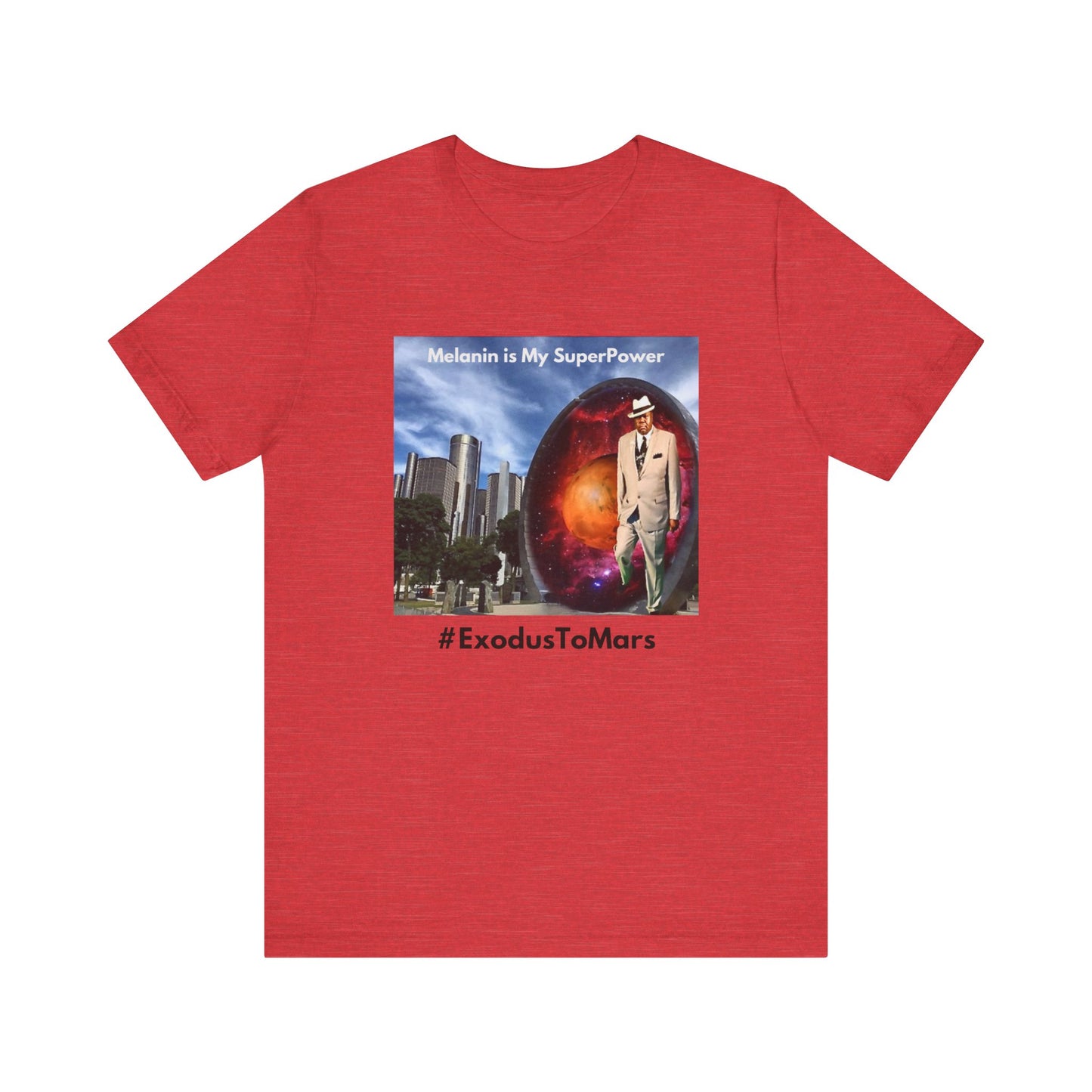 King of Mars through Stargate Detroit-Unisex Jersey Short Sleeve Tee