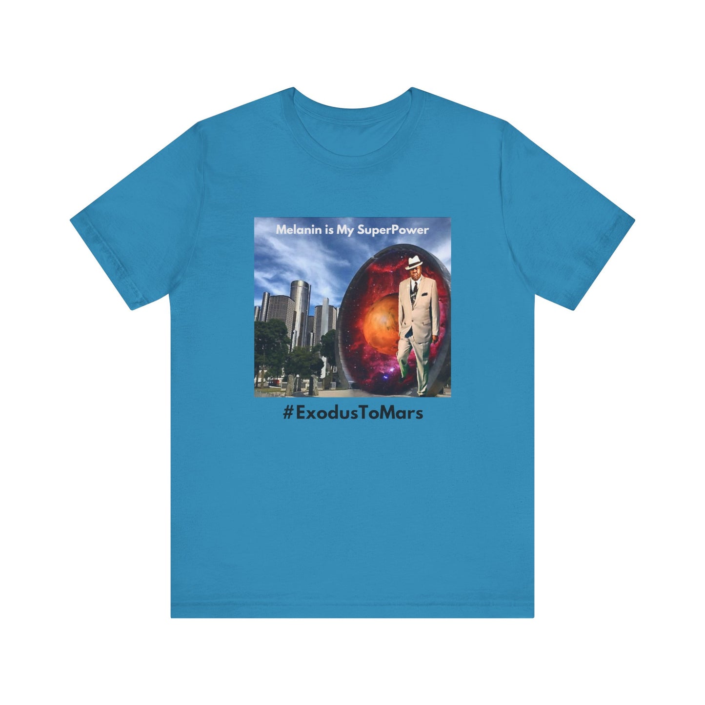 King of Mars through Stargate Detroit-Unisex Jersey Short Sleeve Tee