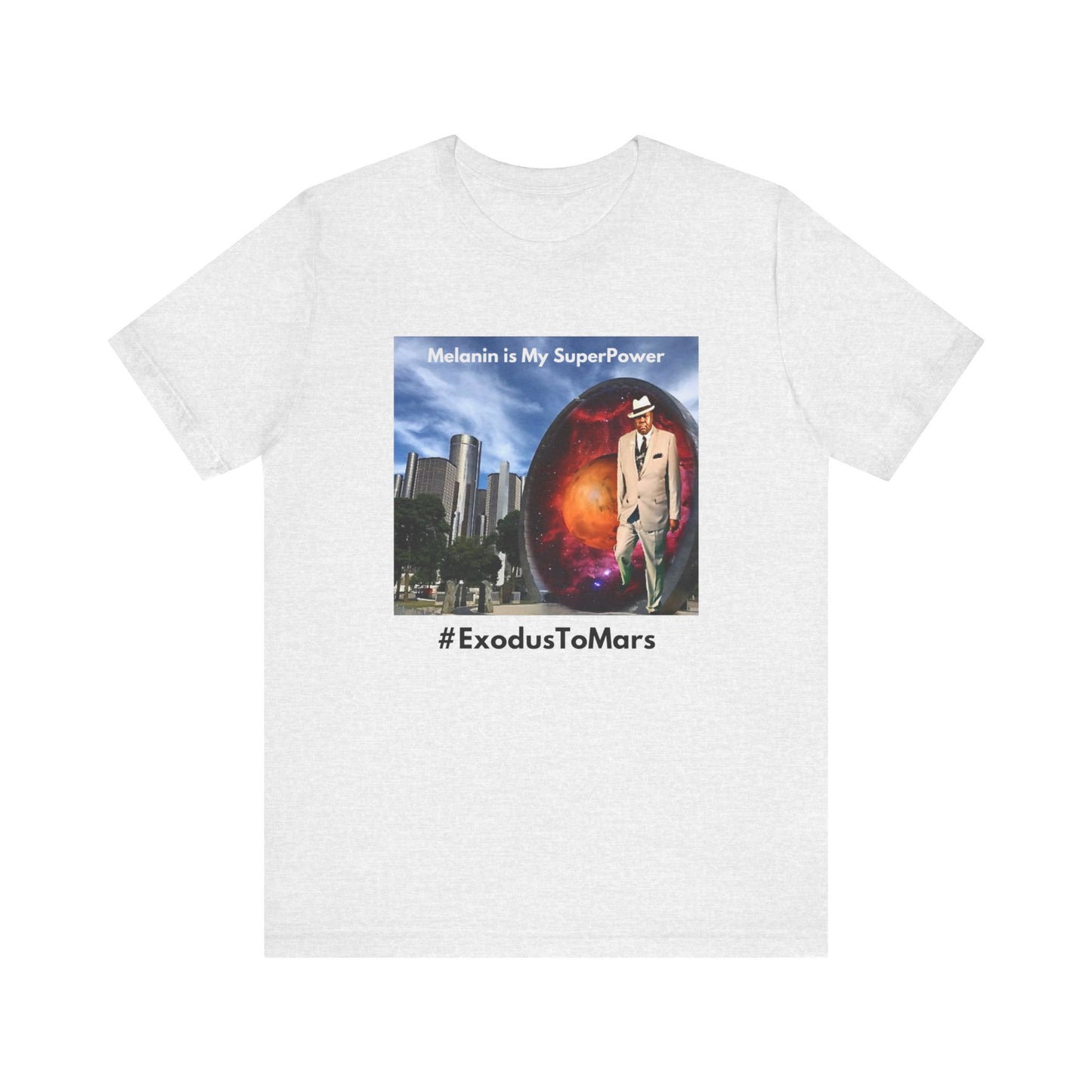 King of Mars through Stargate Detroit-Unisex Jersey Short Sleeve Tee