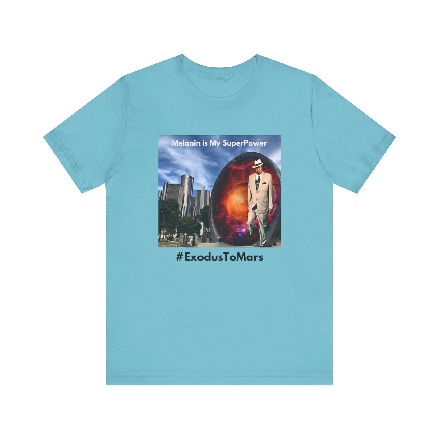 King of Mars through Stargate Detroit-Unisex Jersey Short Sleeve Tee