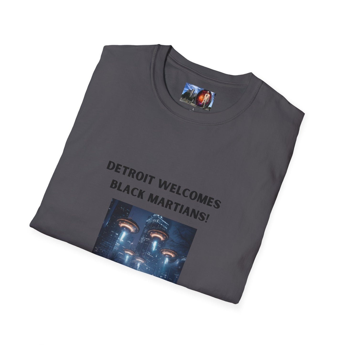 Detroit Welcomes Black Martians Unisex Softstyle T-Shirt