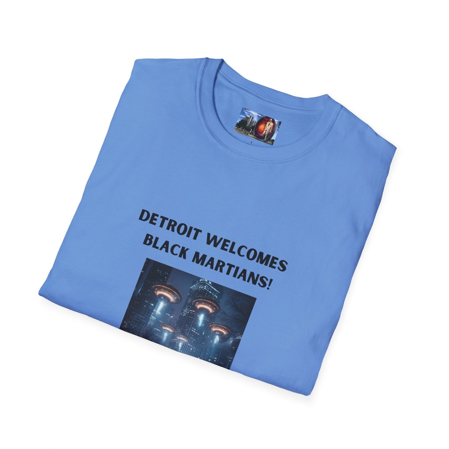 Detroit Welcomes Black Martians Unisex Softstyle T-Shirt