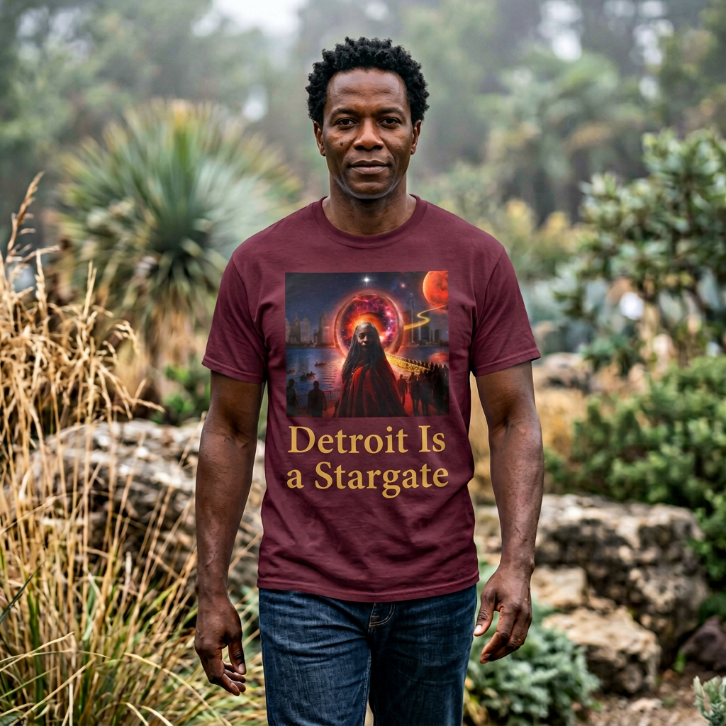 Detroit Is a Stargate | Exodus To Mars Protest Tee | Sky Queen Mother