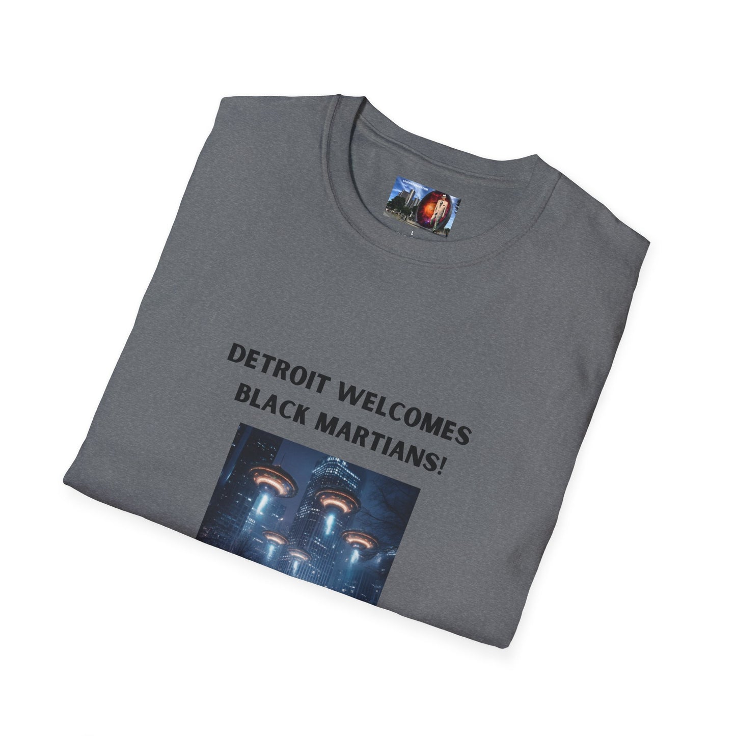 Detroit Welcomes Black Martians Unisex Softstyle T-Shirt