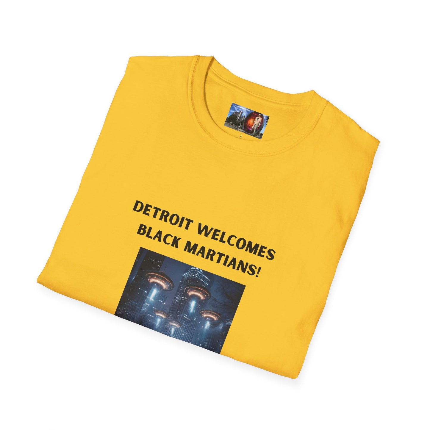 Detroit Welcomes Black Martians Unisex Softstyle T-Shirt