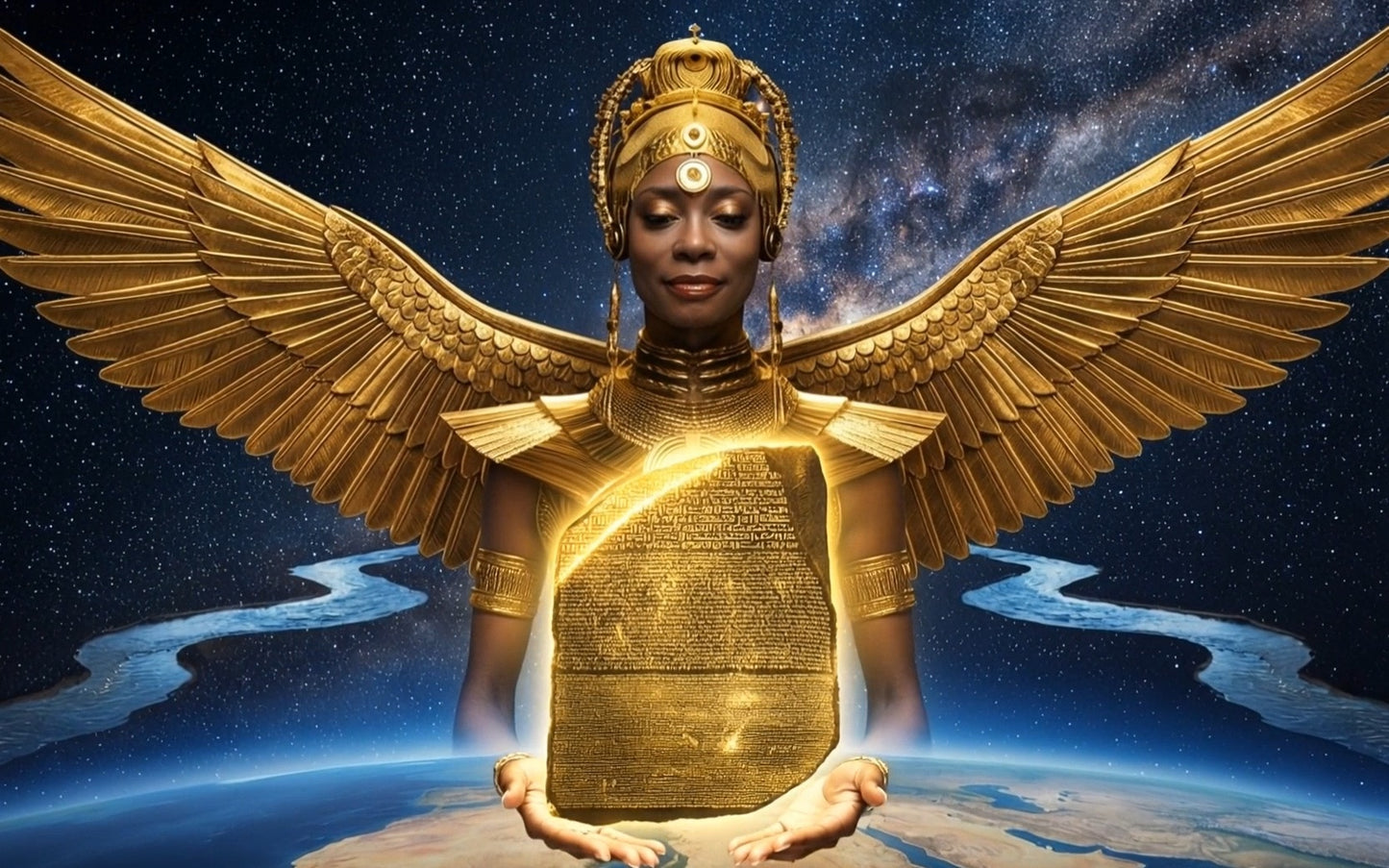 Rosetta Stone Repatriation NFT | Sky Queen Mother | Melanin Biotech Productions LLC